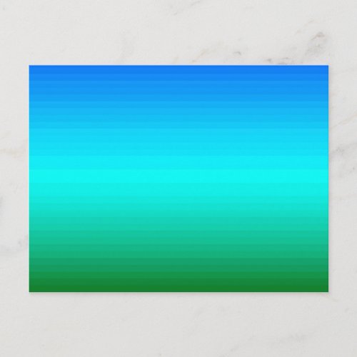 Sea and Sky Blue and Green Gradient Postcard