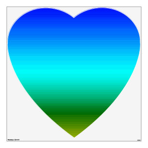 Sea and Sky Blue and Green Gradient Wall Decal