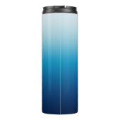 Sea and Sky Blue Ombre Personalized Thermal Tumbler (Back)