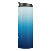 Sea and Sky Blue Ombre Personalized Thermal Tumbler (Rotated Right)