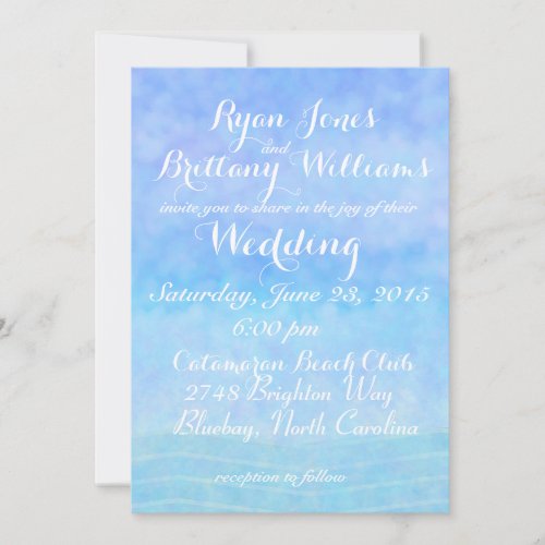 sea and sky II wedding invitation