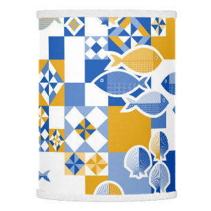 Sea and tiles lamp shade