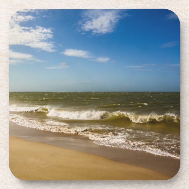 Sea and waves beverage coaster (Front)