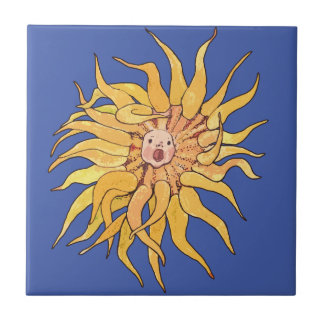 Sea Anemone Actinia Ocean Underwater Surreal Art Ceramic Tile