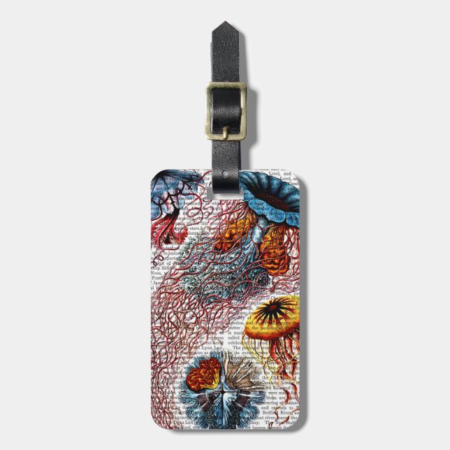 Sea Anemone Luggage Tag (Front Vertical)