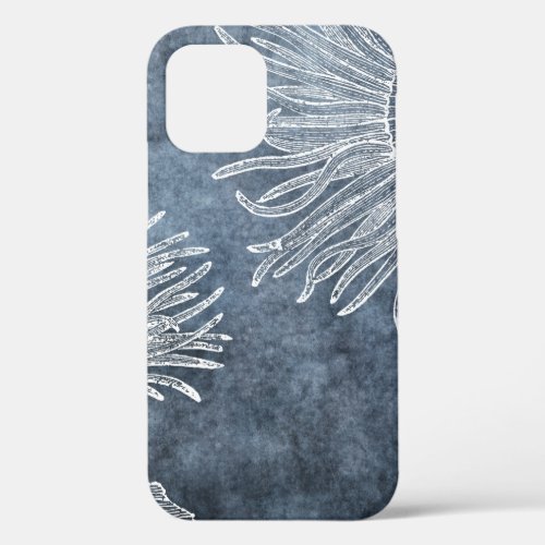 Sea Anemone Watercolor Twilight Ocean Blue White iPhone 12 Pro Case