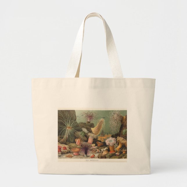 Sea Anemones Large Tote Bag (Front)