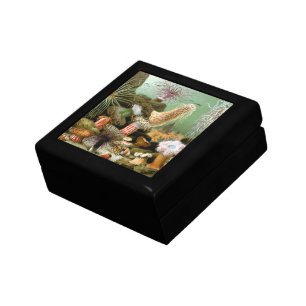 Sea Anemones Marine Life, Vintage Ocean Animals Jewelry Box