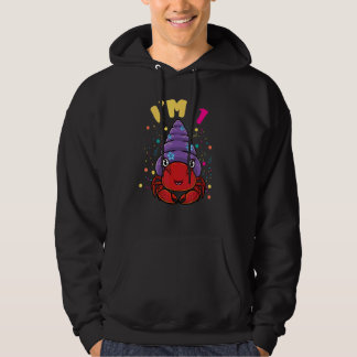 Sea Animal Im 1 Hermit Crab 1st Birthday Hoodie
