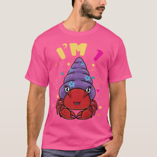 Sea Animal Im 1 Hermit Crab 1St Birthday T-Shirt