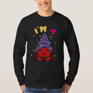 Sea Animal Im 4 Hermit Crab 4th Birthday T-Shirt