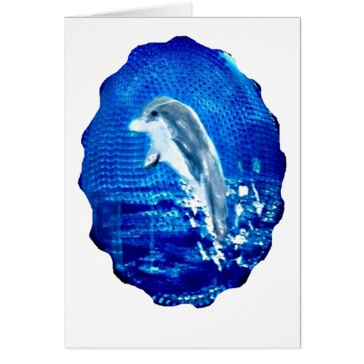 Sea Animal Leaping Dolphin Cards (Front)