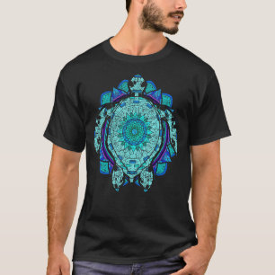 Sea Animal Mandala Polynesian Tattoo Hawaiian Tur T-Shirt