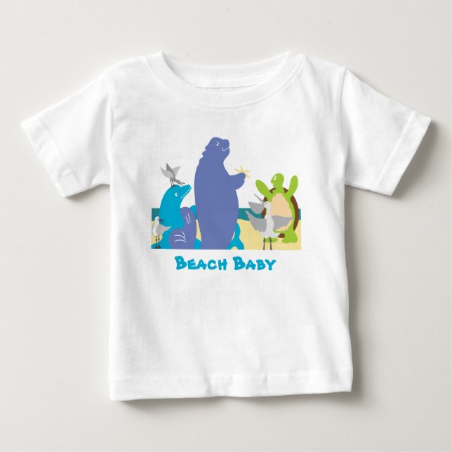 Sea Animals Beach T-Shirt (Front)