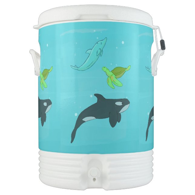 Sea Animals Beverage Cooler (Front)