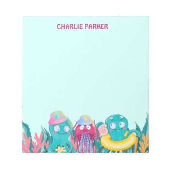 Sea Animals Friends  Notepad by gogaonzazzle at Zazzle