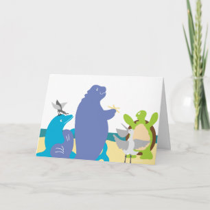 Sea Animals Holiday Card