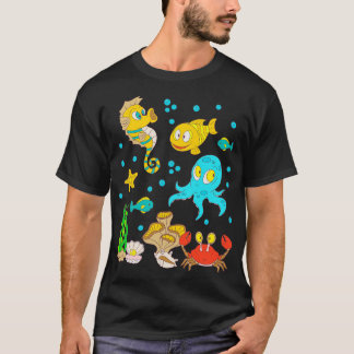 Sea Animals Marine Life Underwater Kids T-Shirt