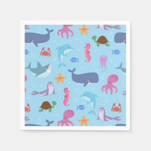 Sea Animals Napkins (Front)