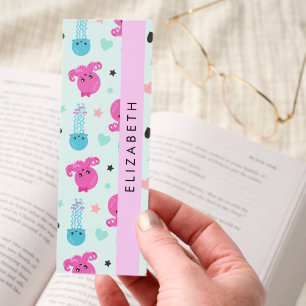 Sea Animals, Octopus, Jellyfish, Hearts, Your Name Bookmarks