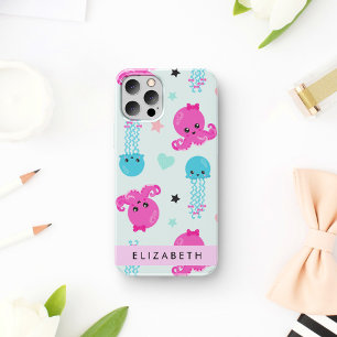 Sea Animals, Octopus, Jellyfish, Hearts, Your Name iPhone 12 Pro Case