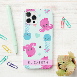 Sea Animals, Octopus, Jellyfish, Hearts, Your Name iPhone 12 Pro Case