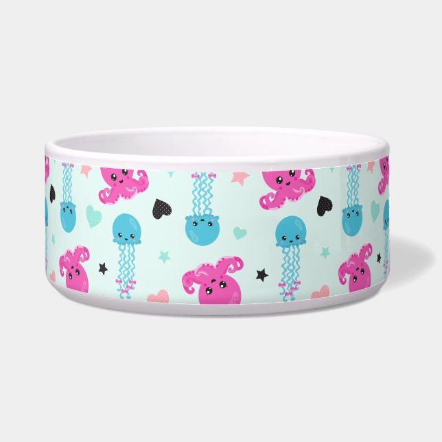 Sea Animals, Sea Life, Octopus, Jellyfish, Hearts Bowl (Front)