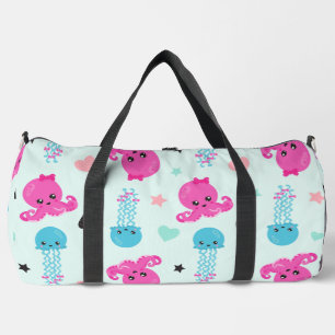 Sea Animals, Sea Life, Octopus, Jellyfish, Hearts Duffle Bag