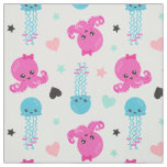 Sea Animals, Sea Life, Octopus, Jellyfish, Hearts Fabric