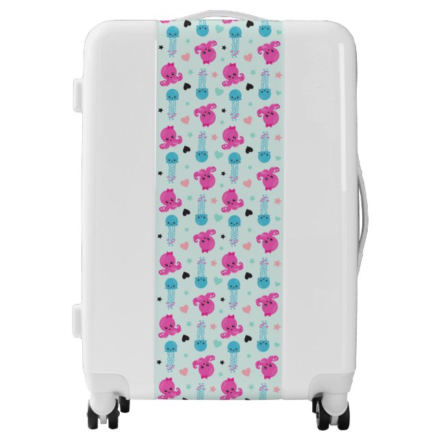 Sea Animals, Sea Life, Octopus, Jellyfish, Hearts Luggage (Front)