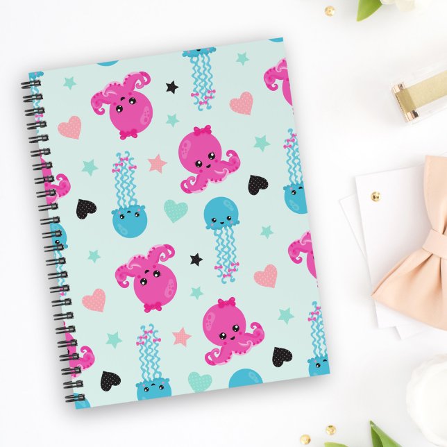 Sea Animals, Sea Life, Octopus, Jellyfish, Hearts Notebook (Creator Uploaded)