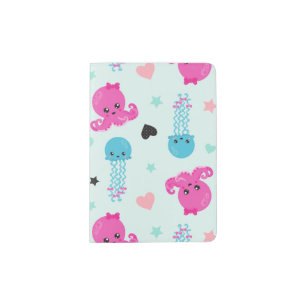 Sea Animals, Sea Life, Octopus, Jellyfish, Hearts Passport Holder