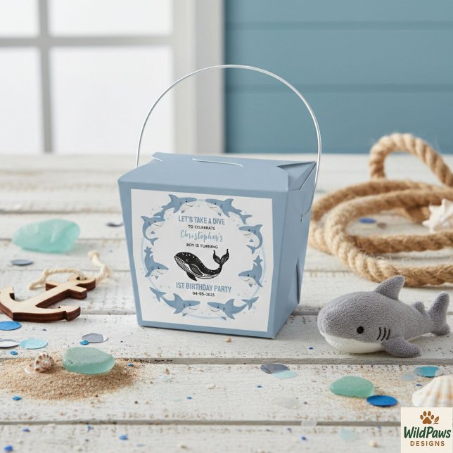 Sea Animals Shark 1st Birthday | Under the Sea  Favor Boxes (Sea Animals Shark 1st Birthday | Under the Sea Favor Boxes
)