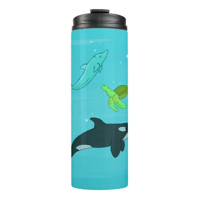 Sea Animals Thermal Tumbler (Front)