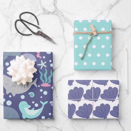 Sea Animals Wrapping Paper Sheets