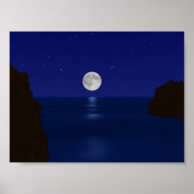 Sea at Night Poster (Front)
