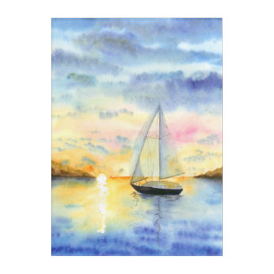Sea at sunset acrylic print