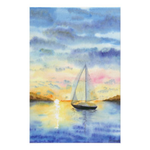 Sea at sunset poster