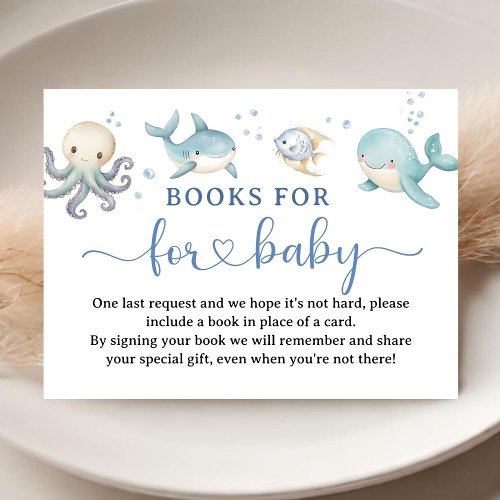 Sea Baby Shower Blue Ocean Book For Baby Enclosure