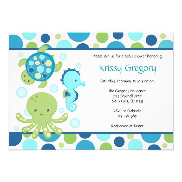 Sea Baby Shower Invitations