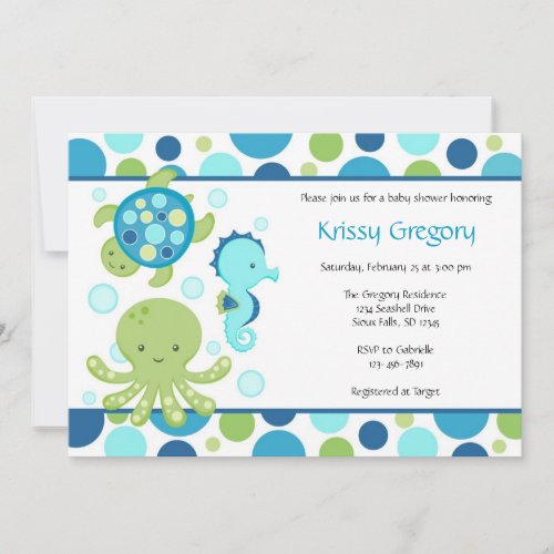 Sea Baby Shower Invitations