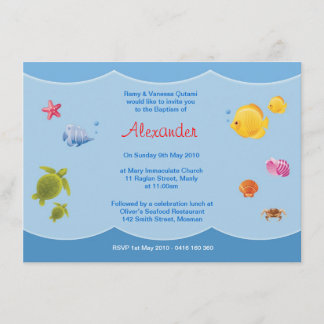 Sea Baptism Invitations