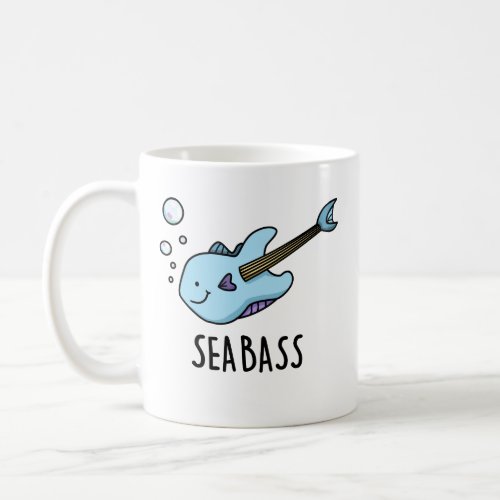 Sea Bass Funny Bass Guitar Fish Pun Coffee Mug