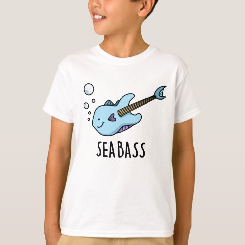 Sea Bass Funny Bass Guitar Fish Pun  T_Shirt