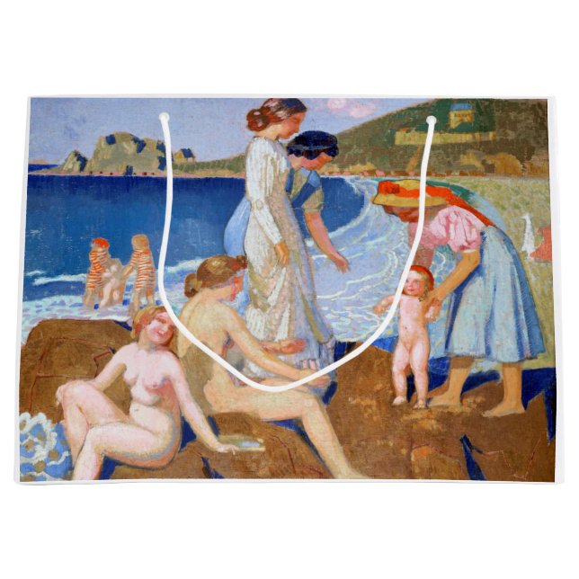 Sea Bathing, Maurice Denis Large Gift Bag (Front)
