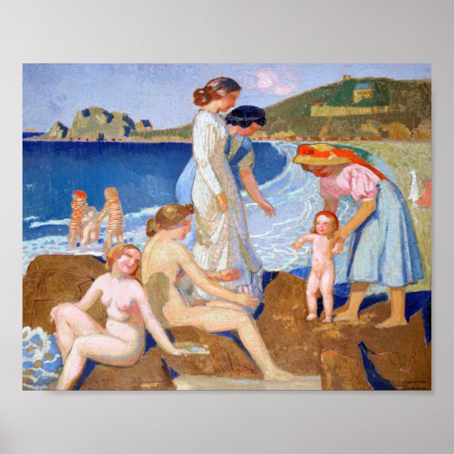 Sea Bathing, Maurice Denis Poster (Front)