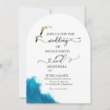  Sea Beach Wedding Invitation |Coastal Destination