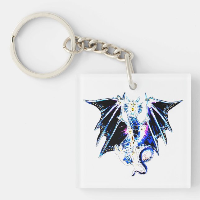 Sea Beast Dragon Mythical Ocean Serpent Fantasy  Keychain (Front)
