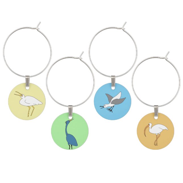 Sea Bird Wine Charms (Staggered)