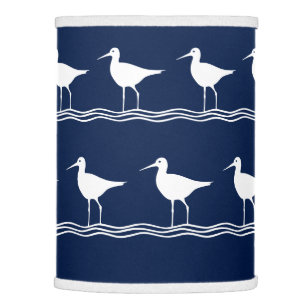 SEA BIRDS White on blue Lamp Shade